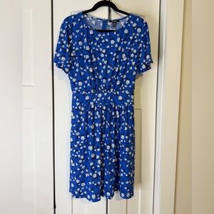 Chaps Blue Floral Midi Dress